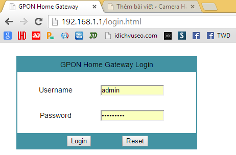 Hướng dẫn NAT PORT Camera Modem Gpon FPTelecom